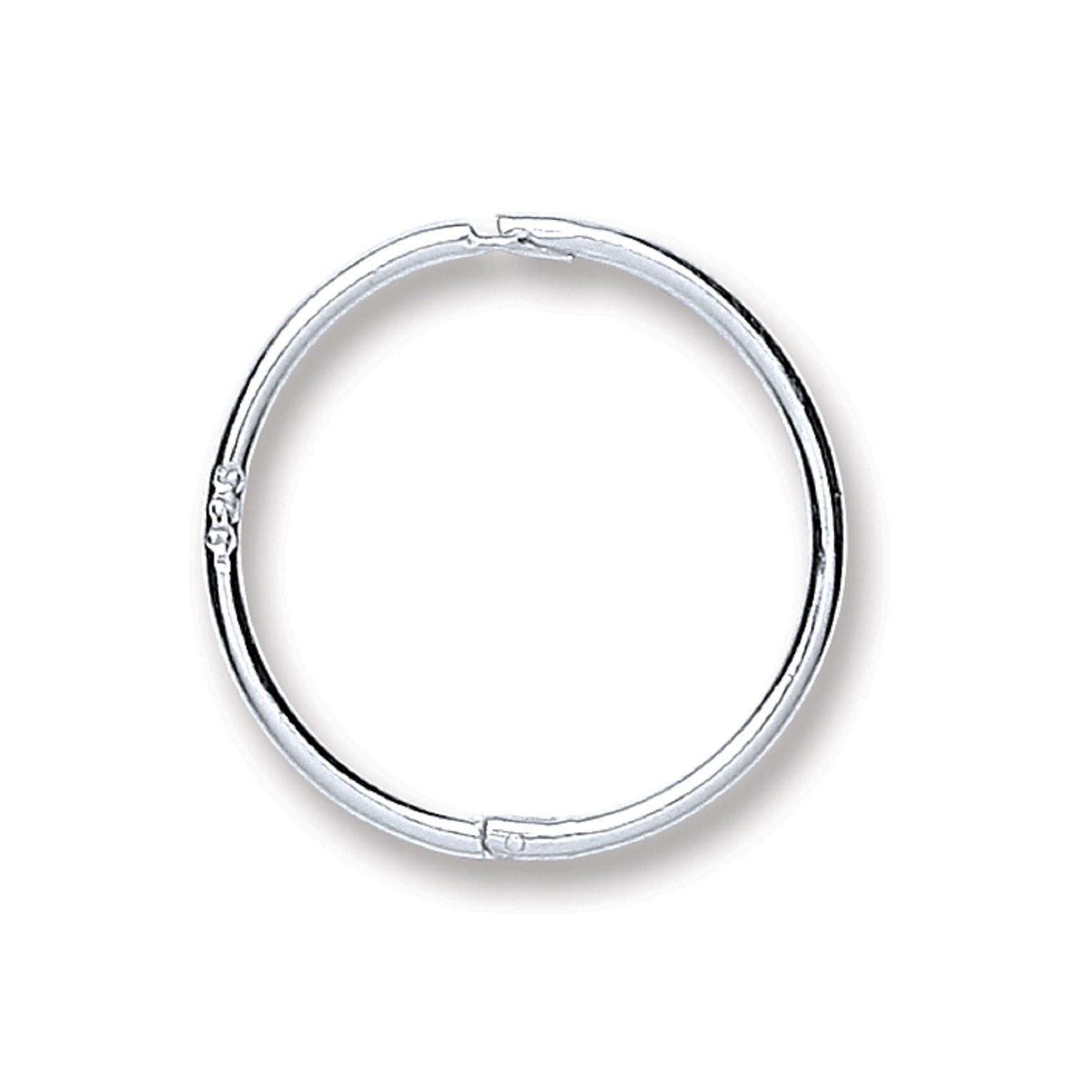 Sterling Silver 14mm Plain Hinged Sleepers