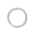 Sterling Silver 14mm Diamond Cut Hinged Sleepers