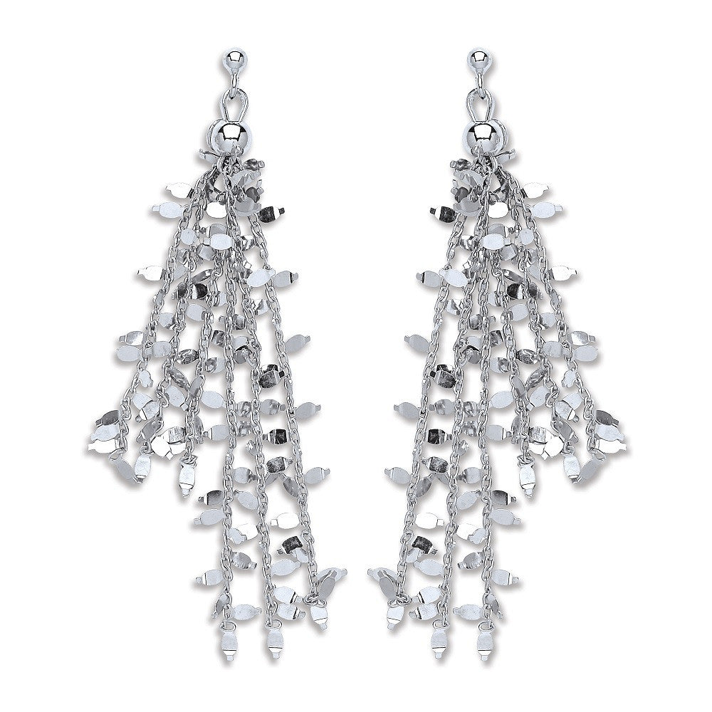 P/P Sterling Silver Tassel Drop Earrings