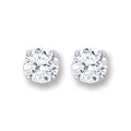 Sterling Silver Brilliant Cut Cubic Zirconia 4mm Claw Set Stud