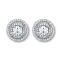 Sterling Silver Fancy Round Stud Earrings