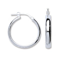 Sterling Silver D-Shape Wedds Hoop Earrings