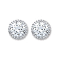 Sterling Silver Cubic Zirconia Round Stud Earrings