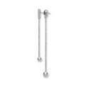 Sterling Silver Two Strand Ball Drop Earrings