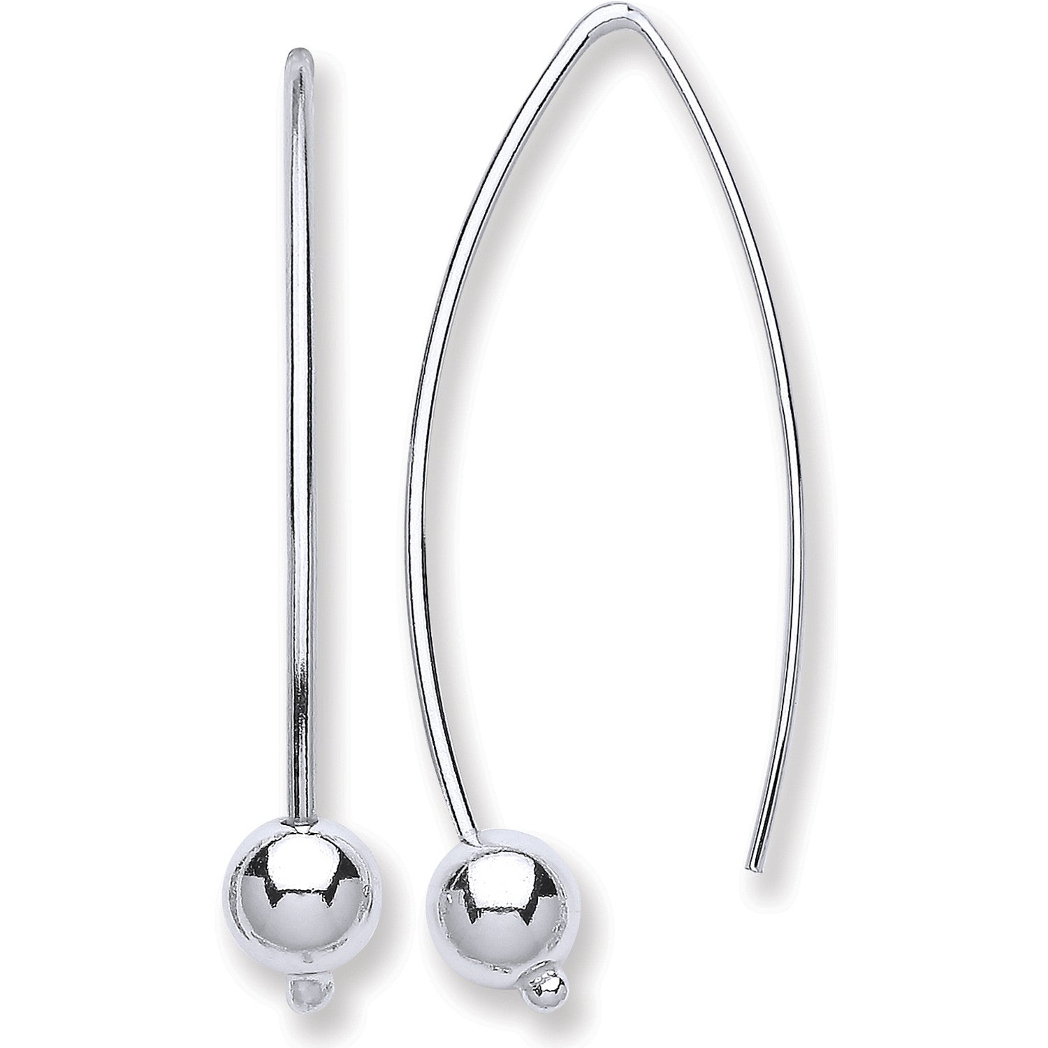Sterling Silver Two Pin Earrings