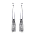Sterling Silver Drop with Tassel Earrings