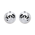 Sterling Silver 8mm Disco Half Ball Earrings