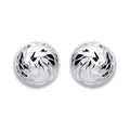 Sterling Silver 10mm Disco Half Ball Earrings