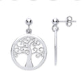 Sterling Silver Tree of Life Earrings