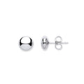 Sterling Silver 7mm Button Stud Earrings