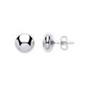 Sterling Silver 10mm Button Stud Earrings