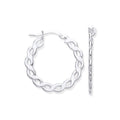 Sterling Silver Infinity Link, Round Hoop Earrings
