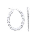 Sterling Silver Infinity Link, Oval Hoop Earrings