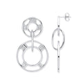 Sterling Silver Roman Numerals Drop Earrings