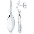 Sterling Silver Twist Drop Earrings