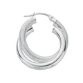 Sterling Silver Double Hoop Earrings