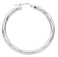 Sterling Silver Twisted Hoop Earrings