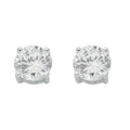 Sterling Silver Claw Set Cubic Zirconia 10mm Stud Earrings