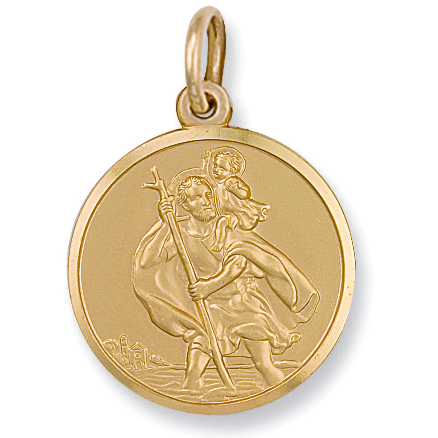 9ct Yellow Gold St Christopher Pendant