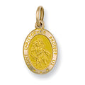 9ct Yellow Gold Oval Saint Christopher Protect Us Pendant