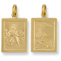 9ct Yellow Gold Rectangular Shaped St Christopher Pendant