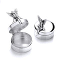 Sterling Silver Fairy Trinket (Pill) Round Box
