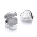 Sterling Silver Trinket (Pill) Heart Design Box