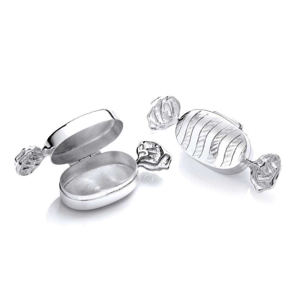 Sterling Silver Trinket (Pill) Sweet Bonbon Box