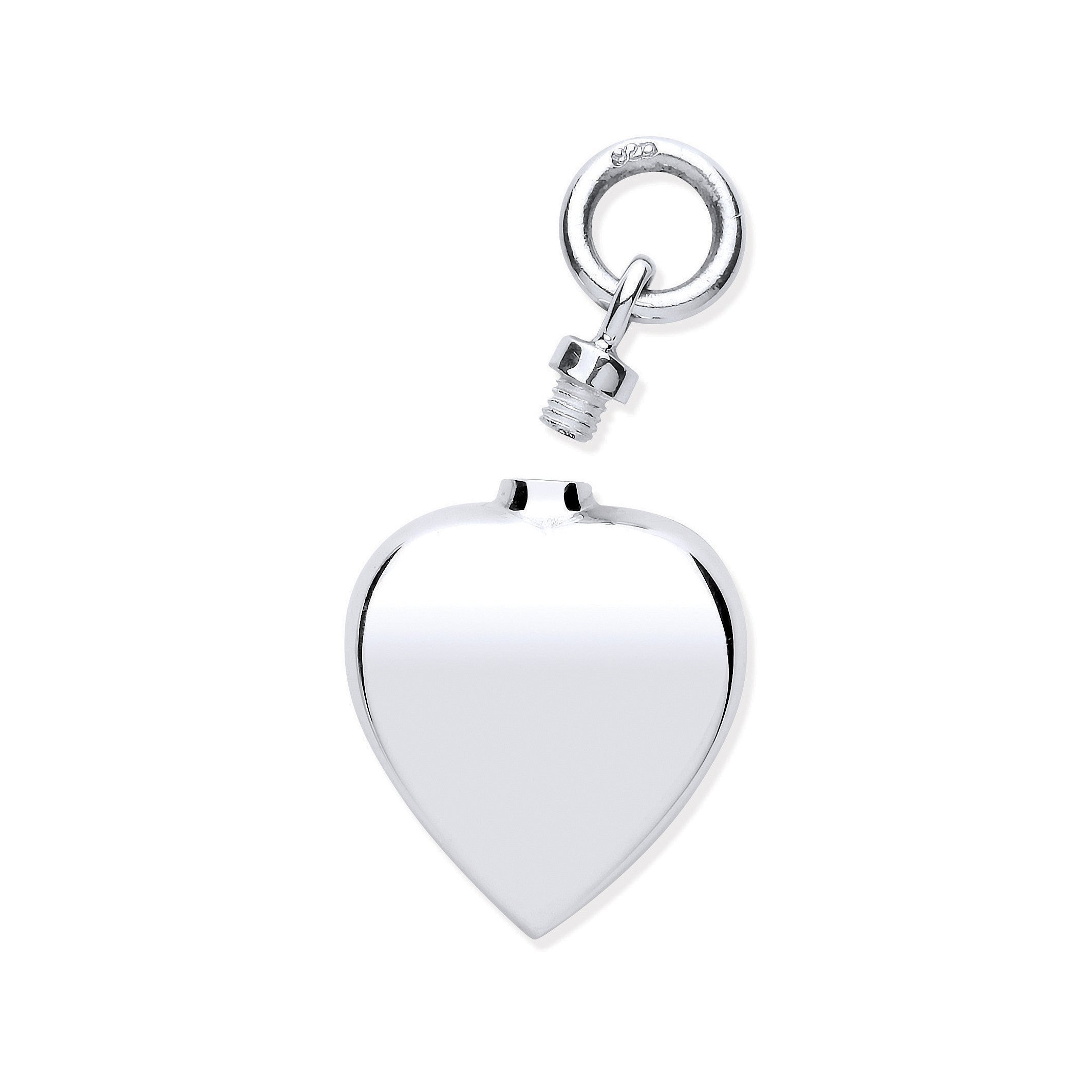 Sterling Silver Perfume/Ashes Heart Holder Pendant