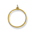9ct Yellow Gold 1/2 Plain Sovereign Pendant