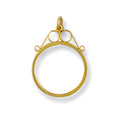 9ct Yellow Gold 1/2 Scroll Top Sovereign Pendant