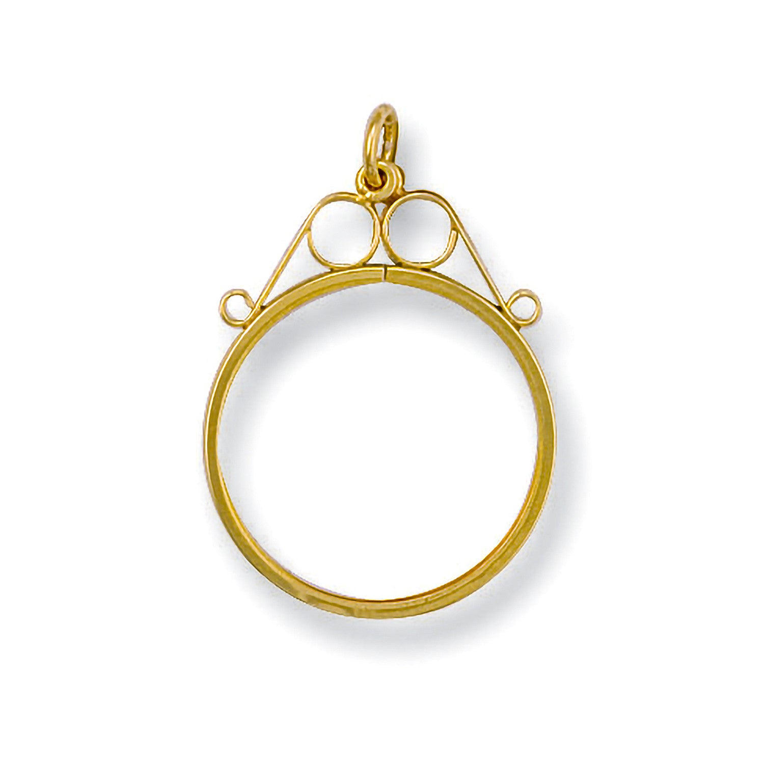 9ct Yellow Gold 1/2 Scroll Top Sovereign Pendant