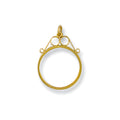 9ct Yellow Gold 1/10 Scroll Top Sovereign Pendant