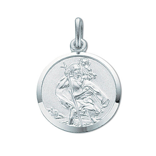 Sterling Silver Double Sided St Christopher Pendant