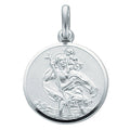 Sterling Silver Double Sided St Christopher Pendant