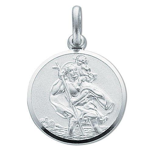 Sterling Silver Double Sided St Christopher Pendant