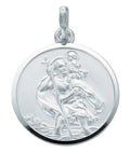 Sterling Silver Double Sided St Christopher Pendant