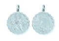 Sterling Silver Double Sided Fancy St Christopher Pendant