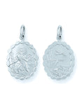 Sterling Silver Double Sided Oval St Christopher Pendant