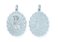 Sterling Silver Double Sided Oval St Christopher Pendant