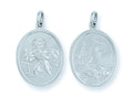 Sterling Silver Double Sided Oval St Christopher Pendant