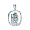 Sterling Silver Cut Out St Christopher Pendant