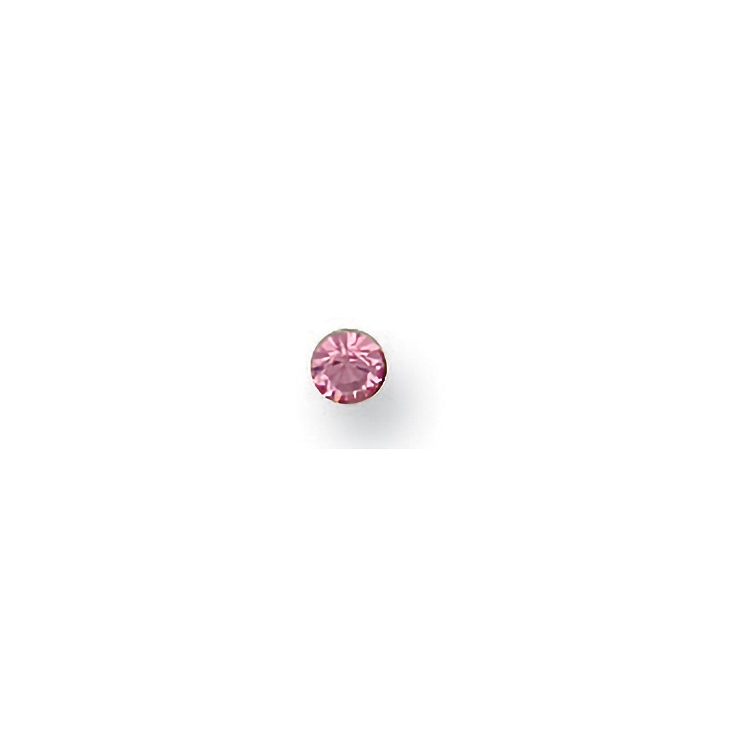 9ct Yellow Gold Pink Cubic Zirconia Nose 3mm Stud
