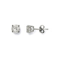9ct White Gold 5mm Claw Set Cubic Zirconia Studs