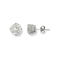 9ct White Gold 7mm Claw Set Cubic Zirconia Studs