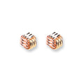 9ct Yellow White & Red Gold Fancy Knot Studs