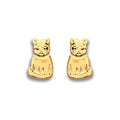 9ct Yellow Gold Cat Studs