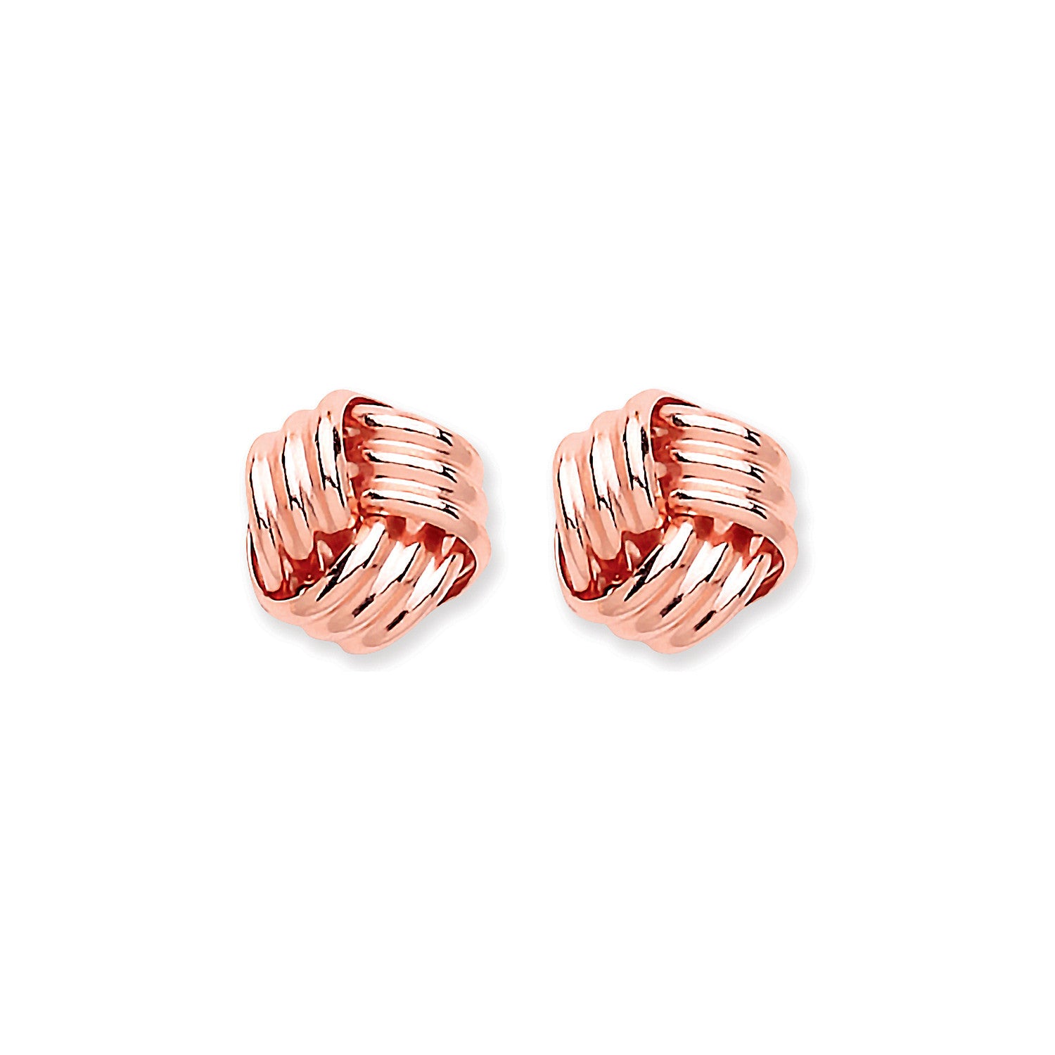 9ct Red Gold Knot Studs