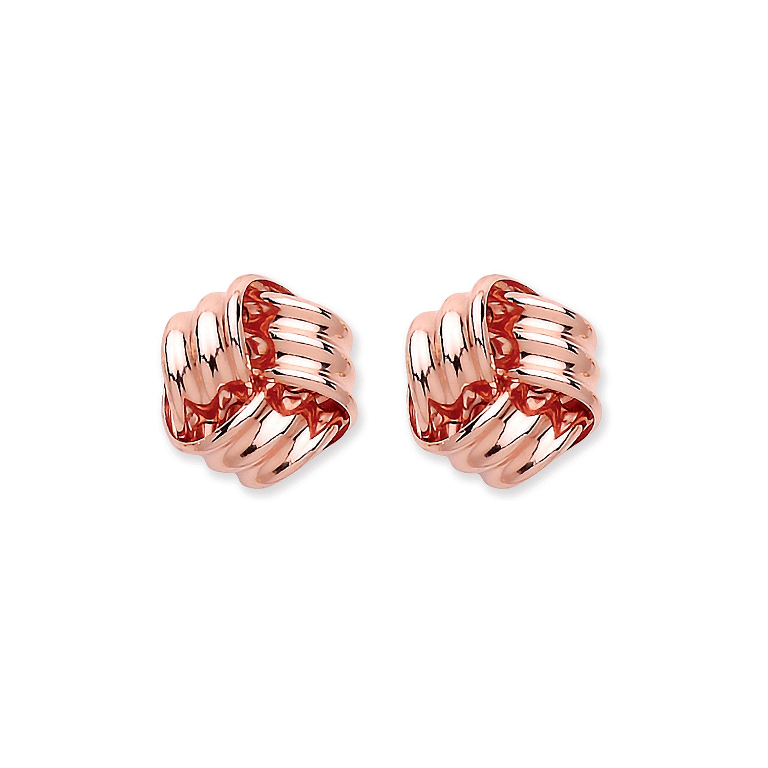 9ct Red Gold Knot Studs