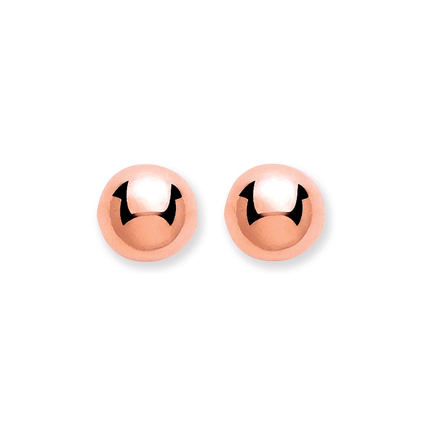 9ct Red Gold 4mm Ball Studs